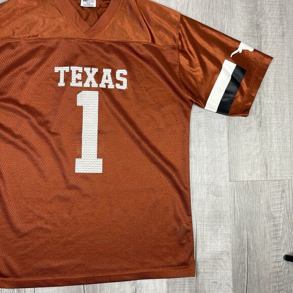 Vintage University Of Texas Longhorns UT Pro Edge Football Jersey #1 Medium Q - Picture 3 of 9